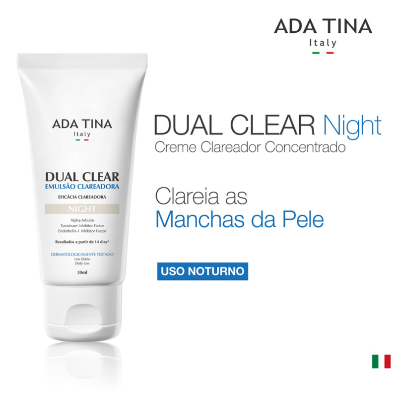 Ada Tina Dual Clear Night - Emulsão Clareadora de Manchas 30ml