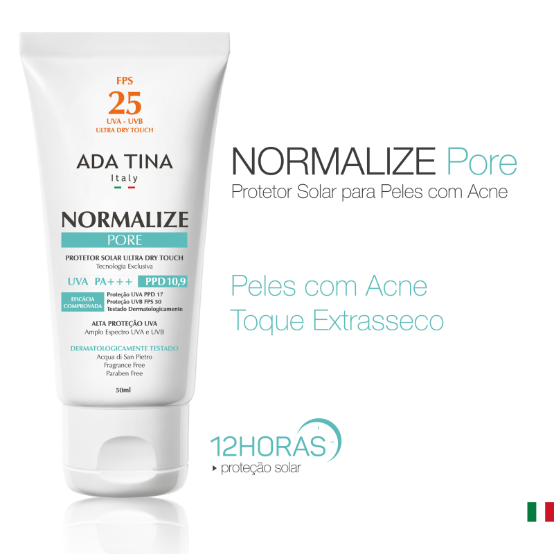 Ada Tina Normalize Pore FPS 25 - Protetor Solar Facial 50ml