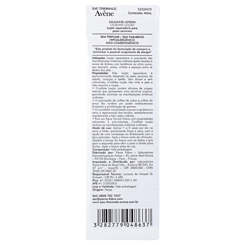 Avène Cicalfate Lotion - Loção Regeneradora 40ml