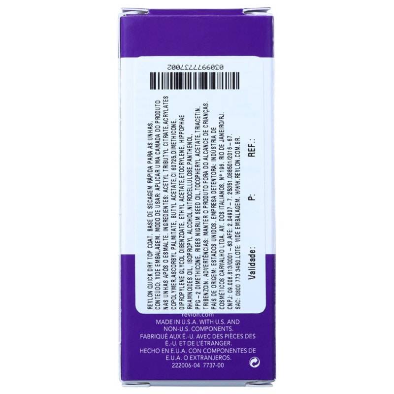 Revlon Quick Dry Top Coat - Base Fixadora de Esmalte 14,7ml