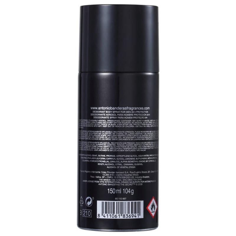 Antonio Banderas The Secret - Desodorante Masculino 150ml
