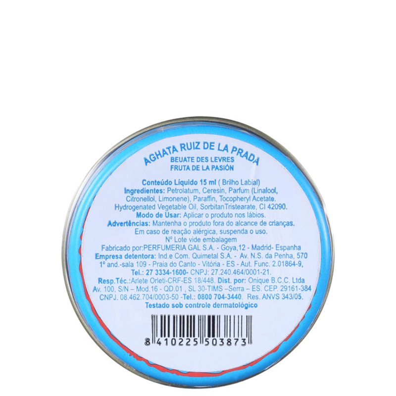 Agatha Ruiz de La Prada Beauté Des Lèvres Fruta de La Pasíon - Brilho Labial 15ml