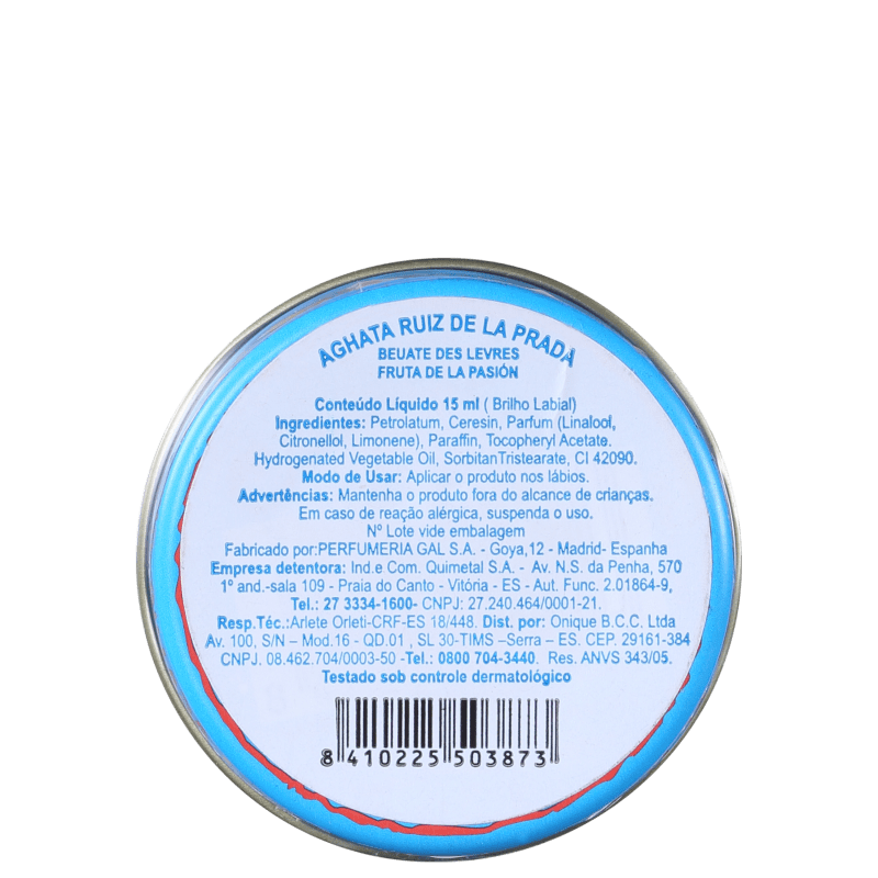 Agatha Ruiz de La Prada Beauté Des Lèvres Fruta de La Pasíon - Brilho Labial 15ml