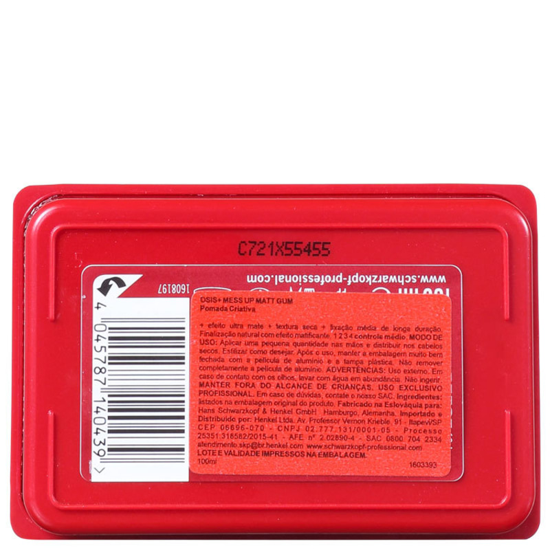 Schwarzkopf OSIS+ Mess Up Texture 2 - Pasta Matificante 100ml
