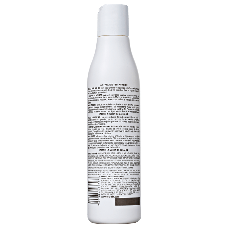 Matrix Biolage Sublime Oil Shampoo Com Micro-Óleos - Shampoo 300ml