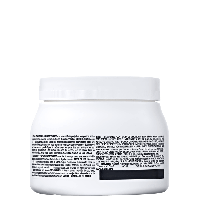 Matrix Biolage Sublime Oil Máscara de Óleo Terapia - Tratamento 500g