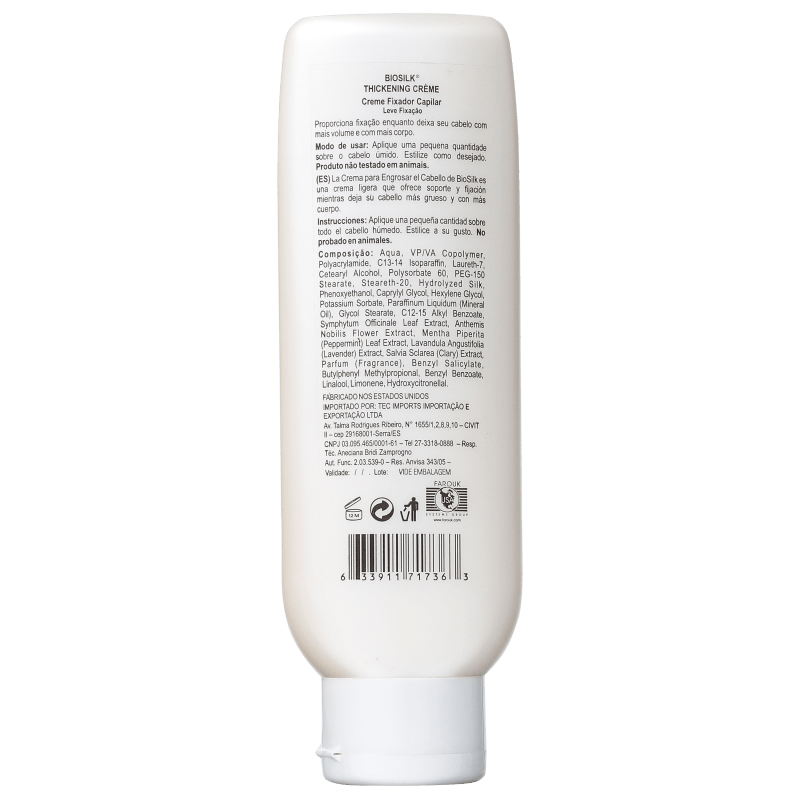 Biosilk Style Thickening Crème - Creme Fixador de Volume 177ml