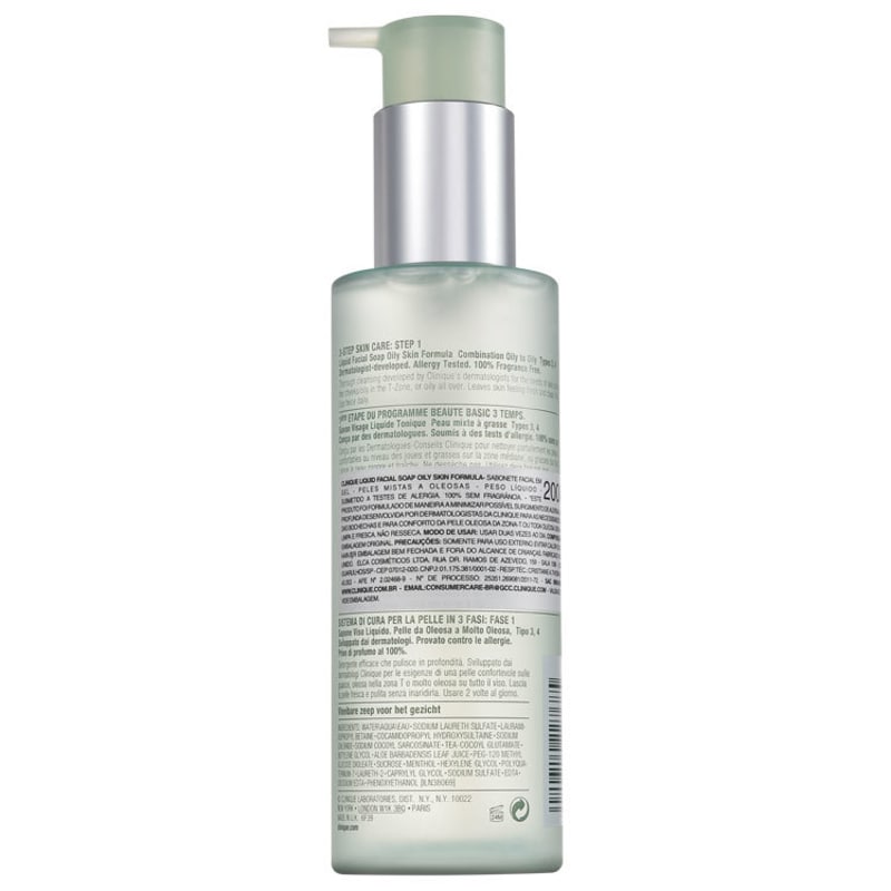 Clinique Liquid Facial Soap Oily Skin Formula - Sabonete Líquido 200ml