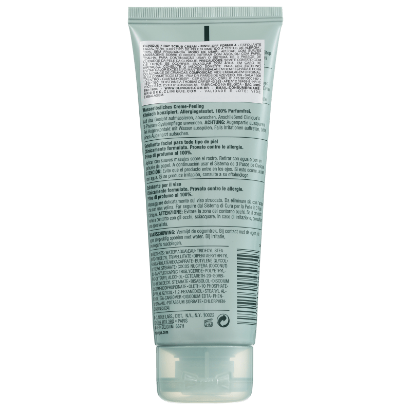 Clinique 7 Day Scrub Cream Rinse Off Formula - Esfoliante Facial 100ml