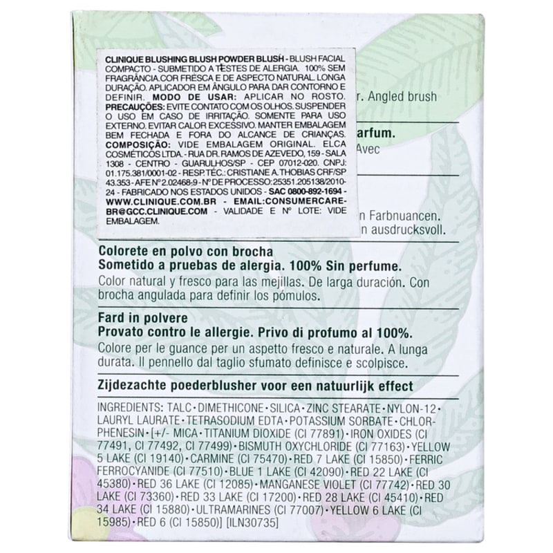 Clinique Blushing Powder Bashful Plum - Blush Cintilante 6g
