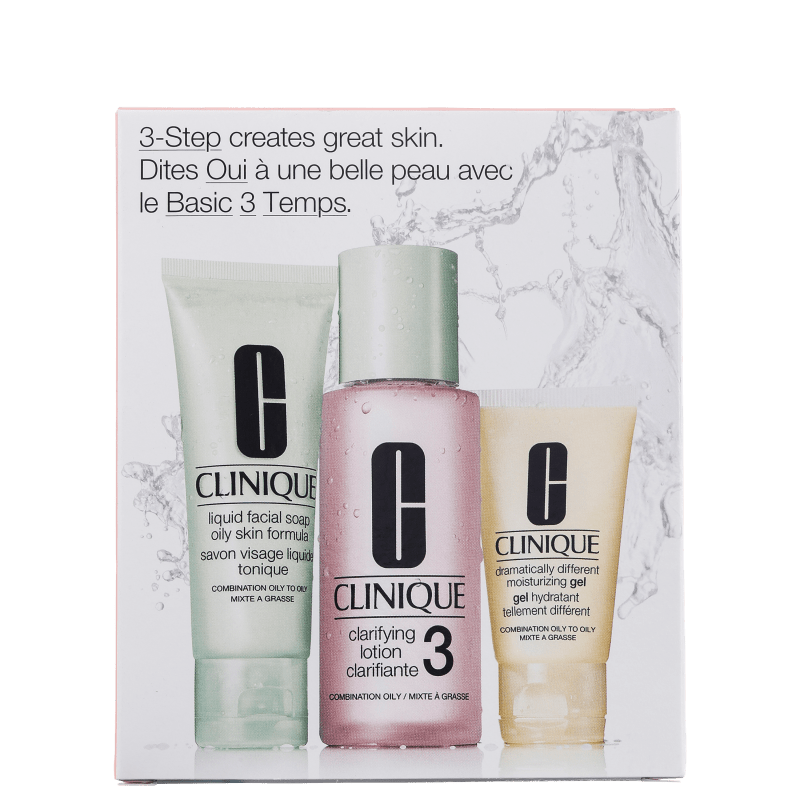 Kit Clinique Sistema 3 Passos Introdução Pele 3 (3 produtos)