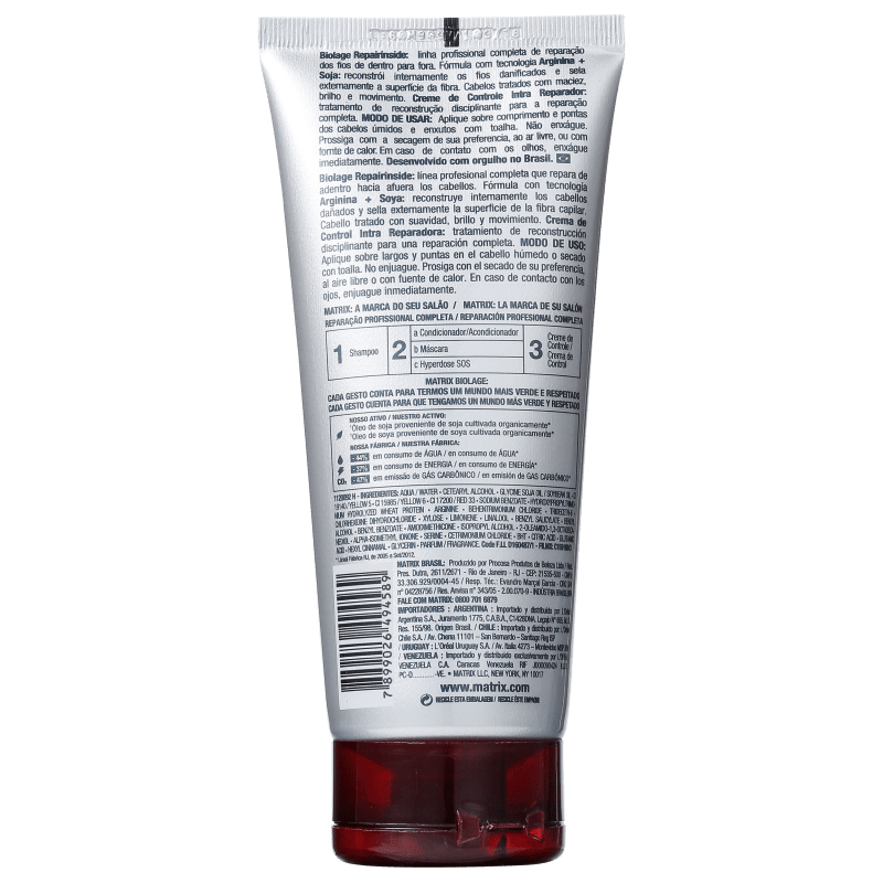 Matrix Biolage Repairinside Creme de Controle Intra Reparador - Protetor Térmico Reparador 200ml