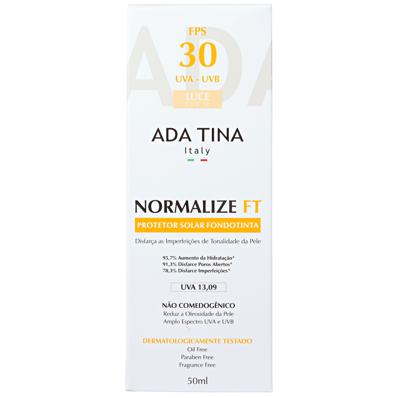 Ada Tina Normalize Ft Luce Cor 10 FPS 30 - Protetor Solar com Cor 50ml