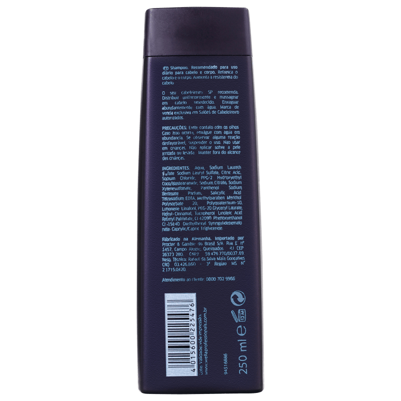SP System Proessional Men Refresh - Shampoo para Cabelo e Corpo 250ml