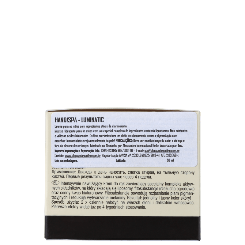 Alessandro International Age Complex Luminatic - Creme Clareador para as Mãos 50ml
