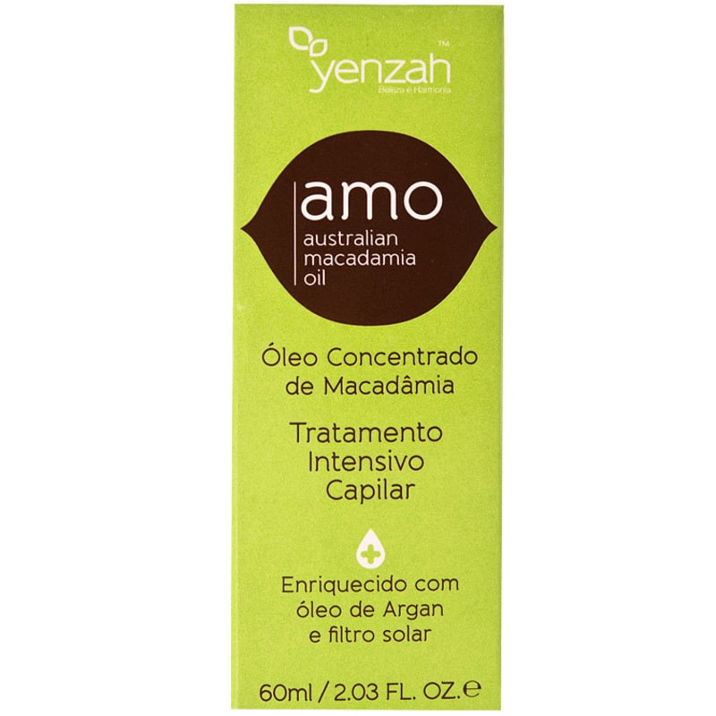 Yenzah Amo Australian Macadamia Oil Tratamento Intensivo Capilar - Óleo de Tratamento 60ml