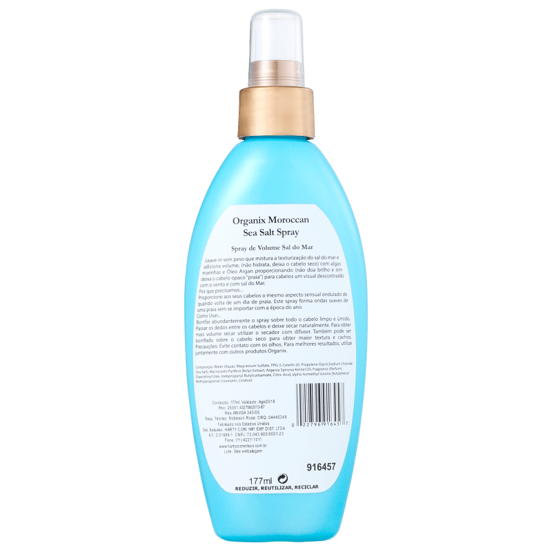 Organix Argan Oil Of Morocco Sea Salt - Spray Estilo Praia 177ml
