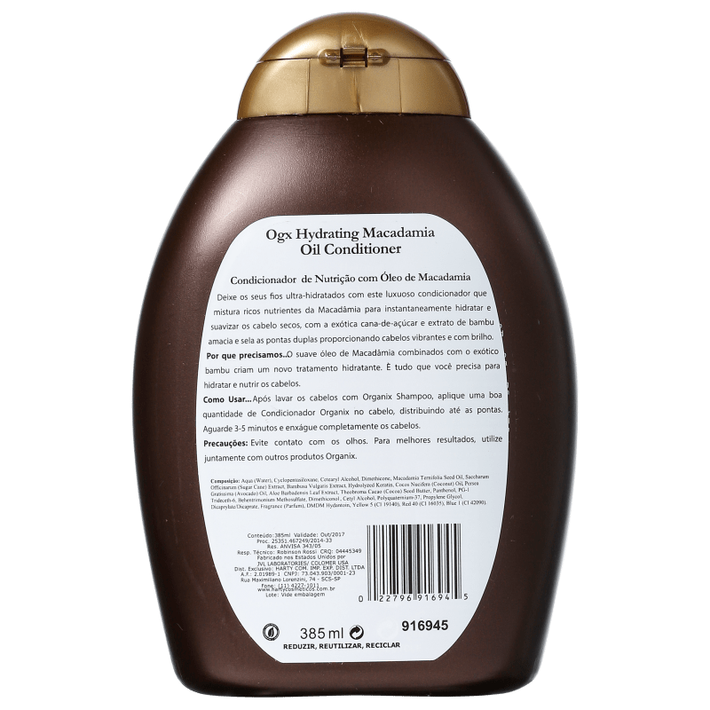 Organix Macadamia Oil Conditioner - Condicionador 385ml