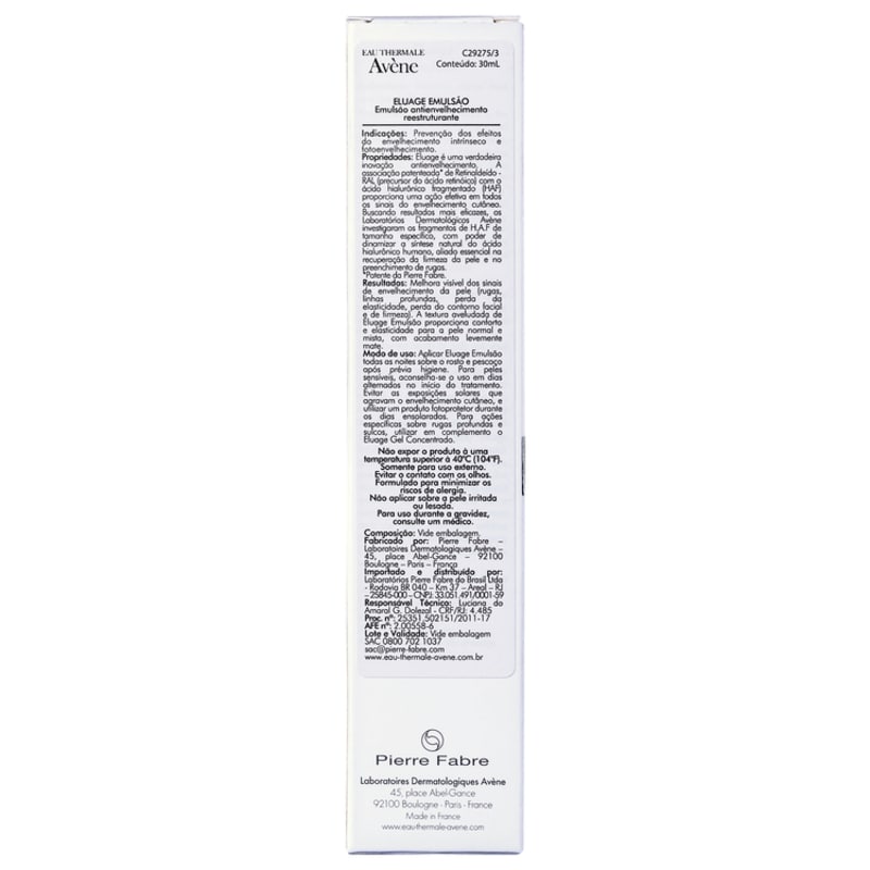 Avène Eluage Emulsion - Anti-Idade 30ml