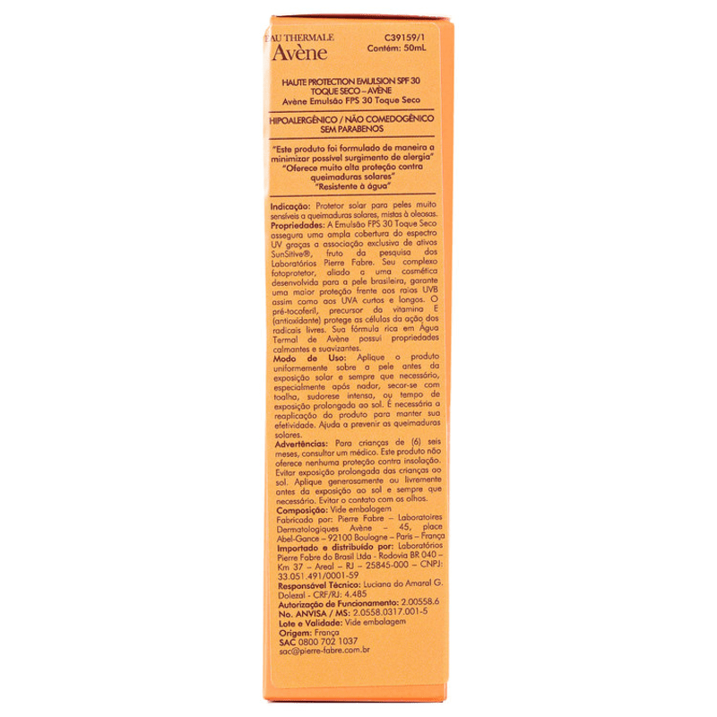 Avène High Protection FPS 30 - Protetor Solar Facial 50ml