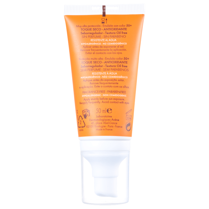 Avène Very High Protection Tinted Oil Free FPS 50 - Protetor Solar Facial 50ml