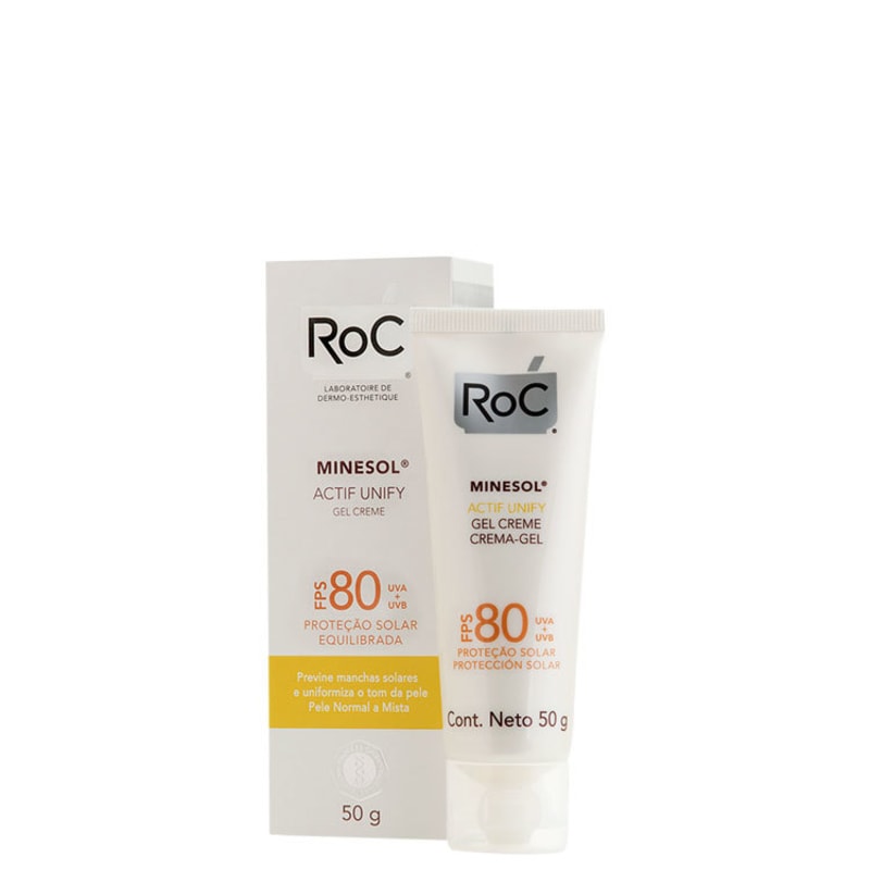 RoC Minesol Actif Unify FPS 80 - Protetor Solar Facial 50g