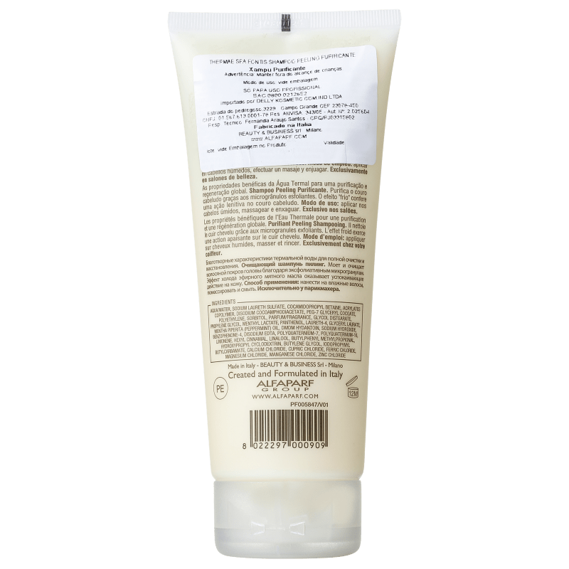 Alfaparf Thermae Spa Peel Purificante - Shampoo 200ml
