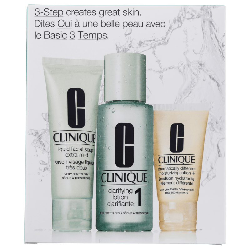 Kit Clinique Sistema 3 Passos Introdução Pele 1 (3 produtos)