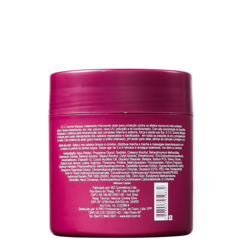 K.Pro S.O.S. Summer Masque Proteção Intensa - Máscara de Tratamento 500g
