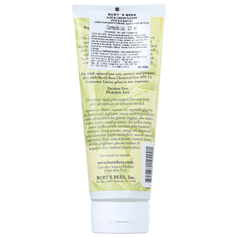 Burt's Bees Aloe & Linden Flower After Sun Soother - Pós-Sol 200g