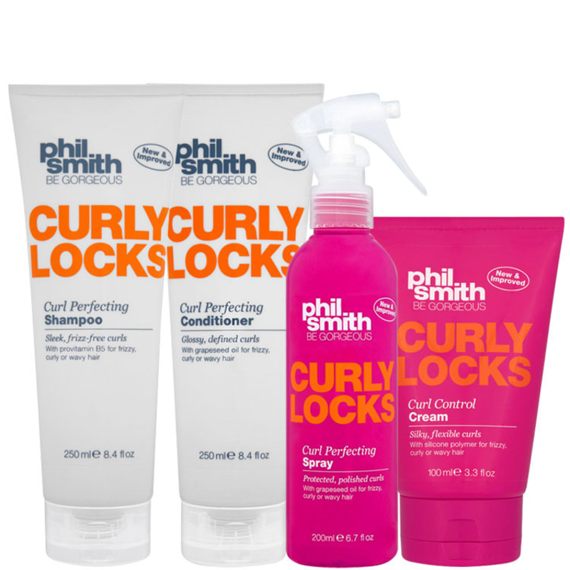 Phil Smith Curly Locks Curl Perfecting Treatment Kit (3 Produtos)