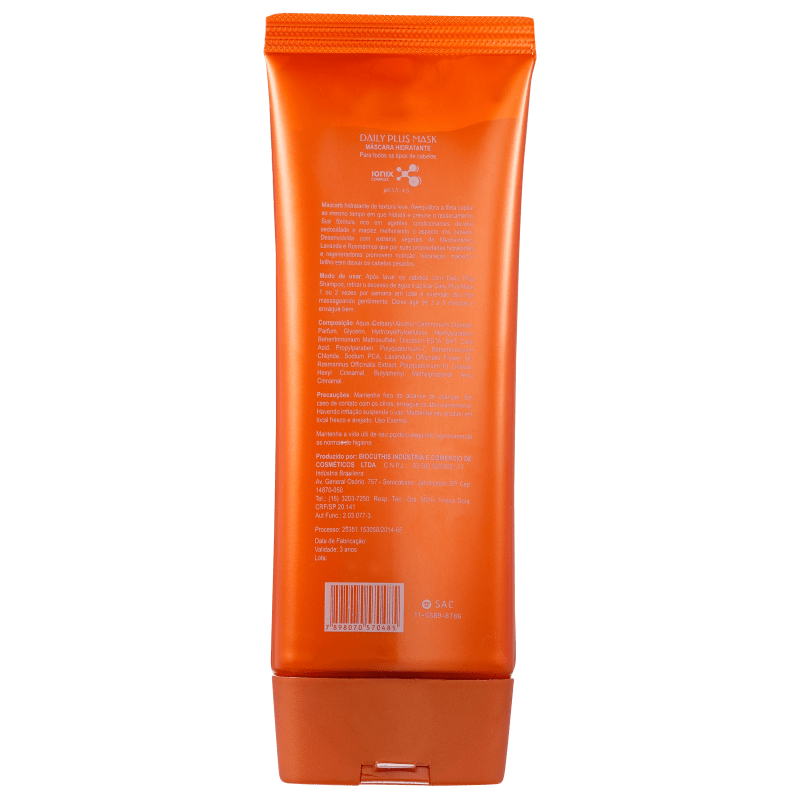 Mediterrani Professional Daily Plus Mask - Máscara Hidratante 200g