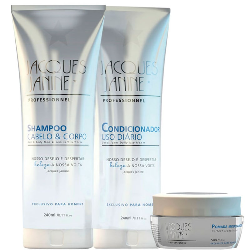 Jacques Janine Professionnel Exclusivo para Homens Pomada Kit (3 Produtos)