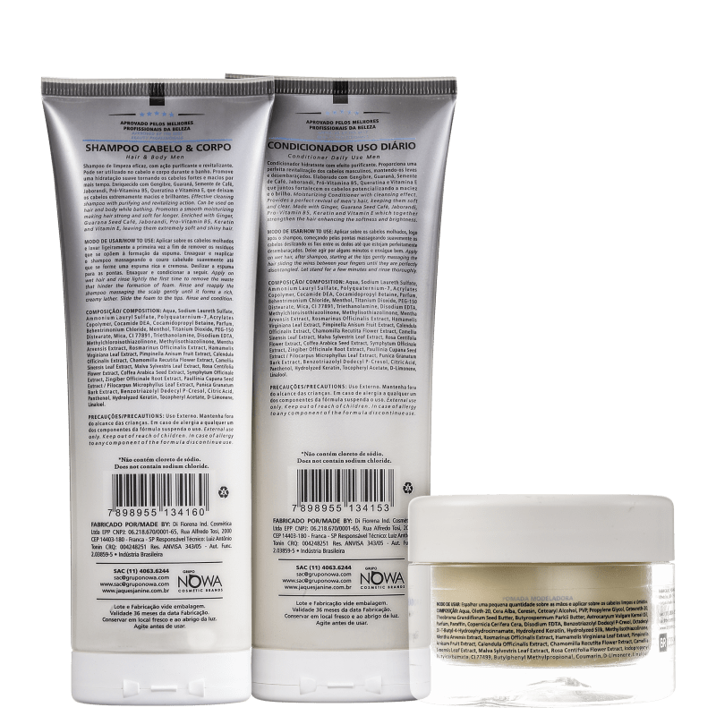 Jacques Janine Professionnel Exclusivo para Homens Pomada Kit (3 Produtos)