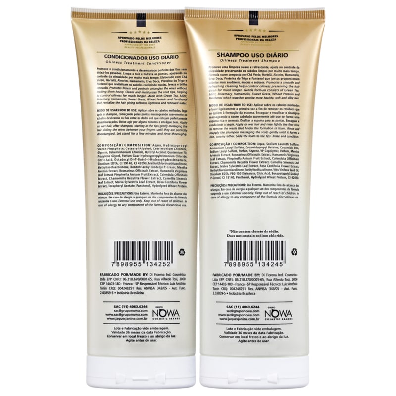 Jacques Janine Professionnel Uso Diário Cabelos Oleosos Duo Kit (2 Produtos)