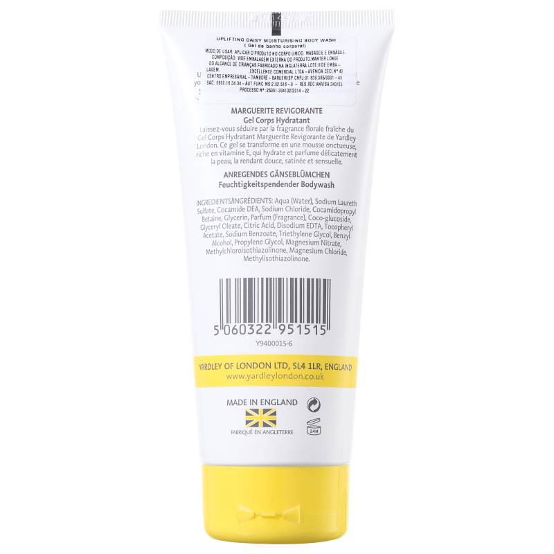 Yardley Uplifting Daisy Moisturising Body Wash - Gel de Banho 200ml