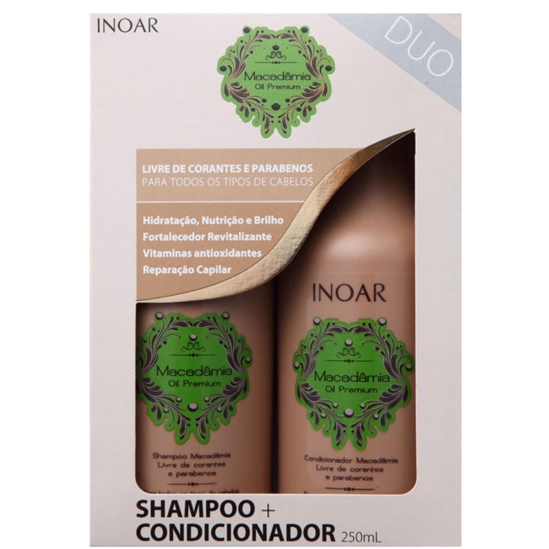 Inoar Macadâmia Oil Premium Kit de Tratamento Diário - 250ml (2 Produtos)