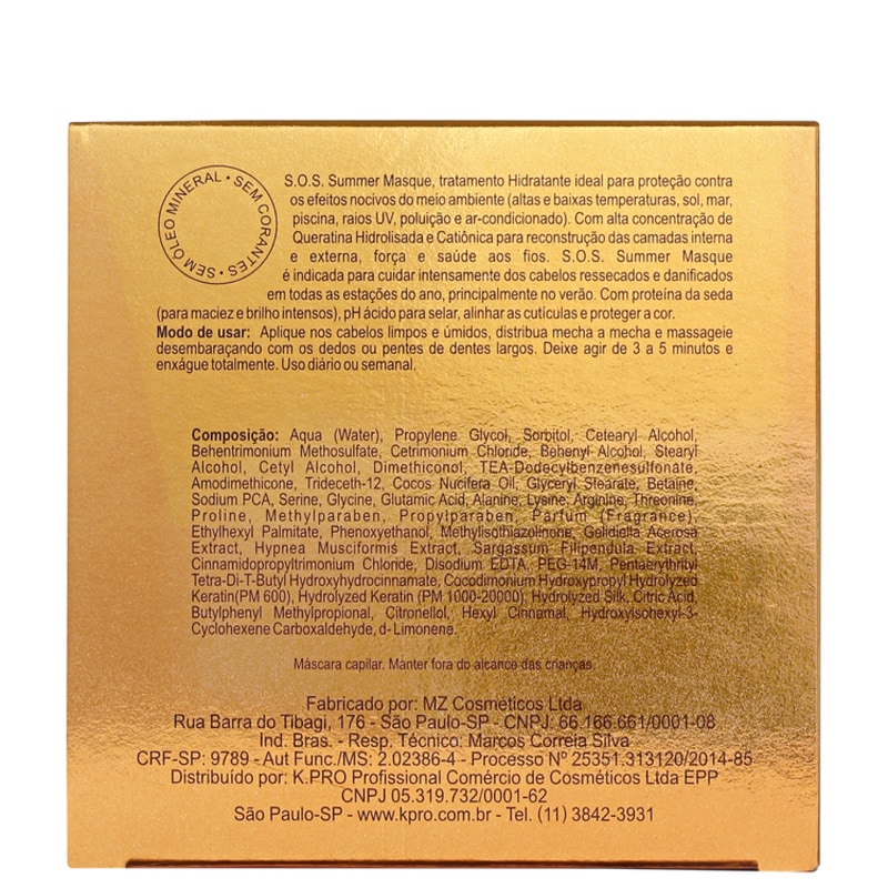 K.Pro Sos Summer Masque - Máscara de Tratamento 165g