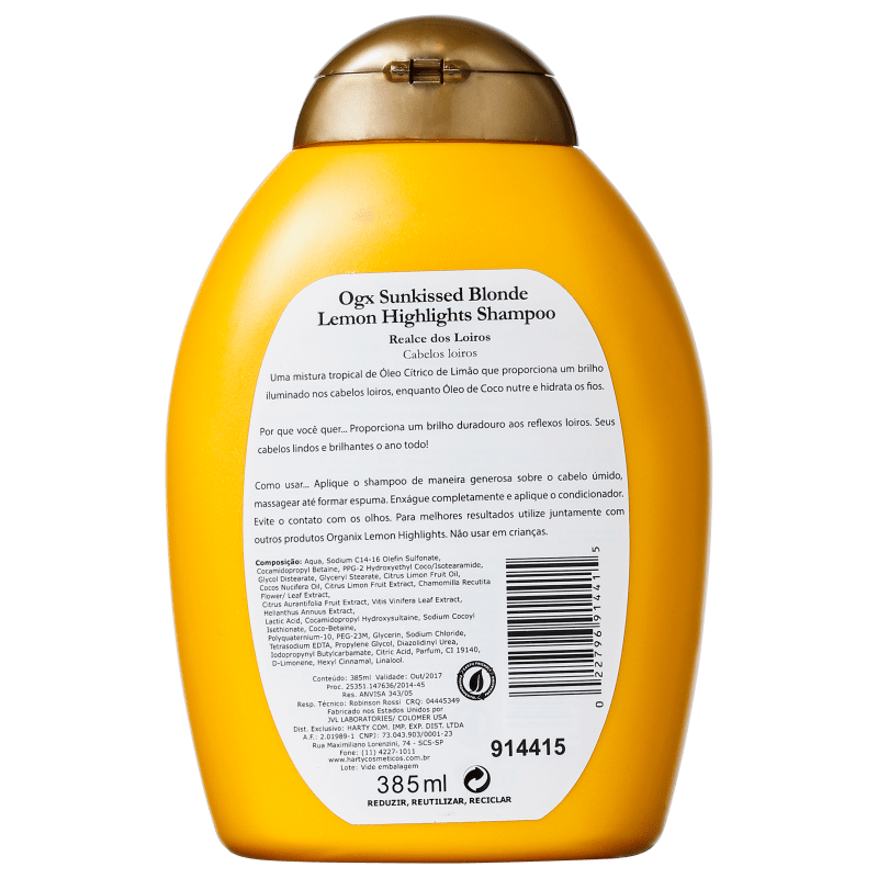 Organix Lemon Highlights - Shampoo 385ml