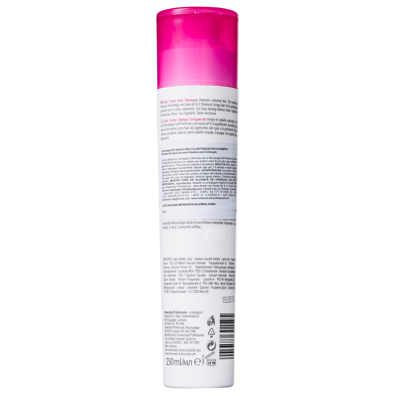Schwarzkopf Professional BC Bonacure Color Freeze Rich - Shampoo 250ml