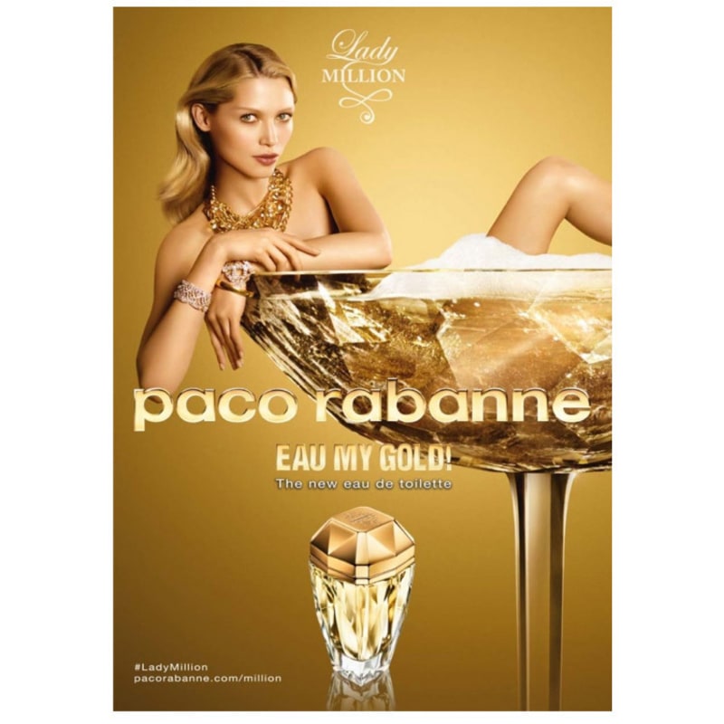 Lady Million Eau My Gold! Paco Rabanne Eau de Toilette - Perfume Feminino 50ml