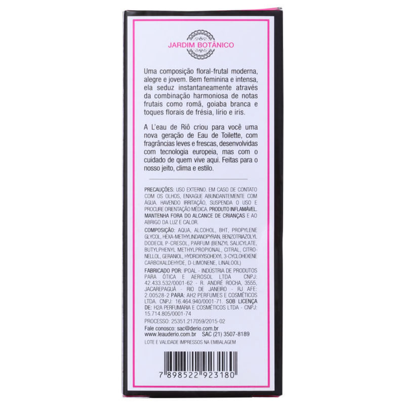 Jardim Botânico Portátil L'Eau de Riô Eau de Toilette - Perfume Feminino 15ml