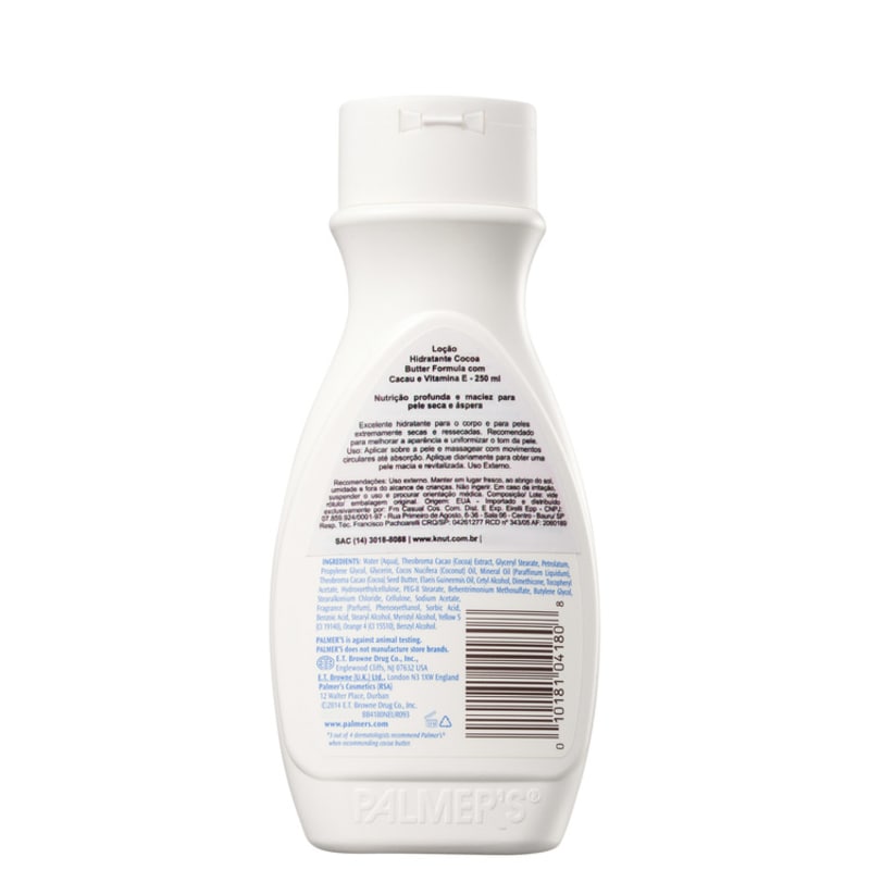 Palmer's Cocoa Butter Formula Softens, Smoothes & Relieves Dry Skin - Loção Hidratante Corporal 250ml