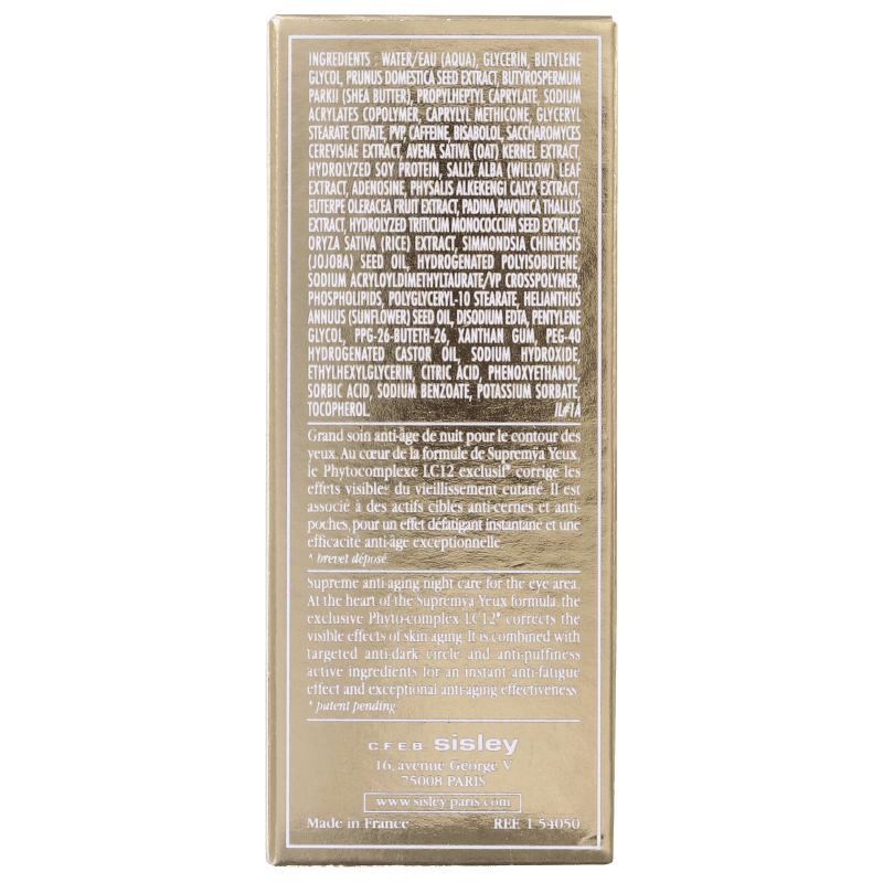 Sisley Supremÿa Yeux La Nuit - Anti-Idade para Área dos Olhos 15ml