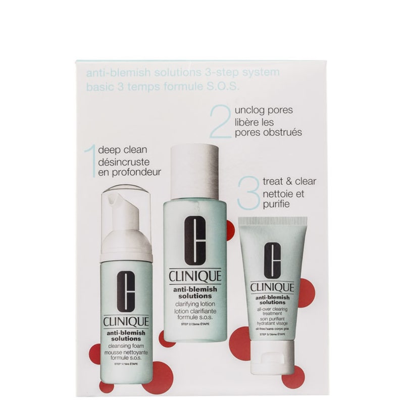 Kit Clinique Anti-Blemish Solutions Clear Clarifying (3 produtos)