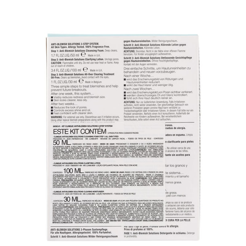 Kit Clinique Anti-Blemish Solutions Clear Clarifying (3 produtos)