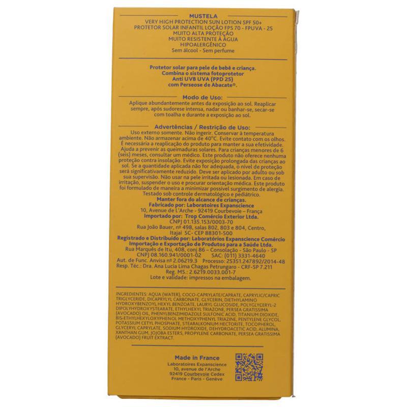 Mustela Solaires Bébé-Enfant FPS 50+ - Protetor Solar Infantil 100ml