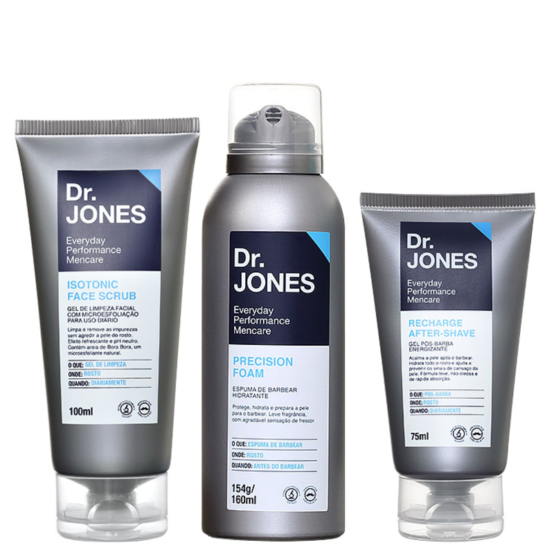 Kit Barba Dr. Jones The Shave Box (3 produtos + Nécessaire)