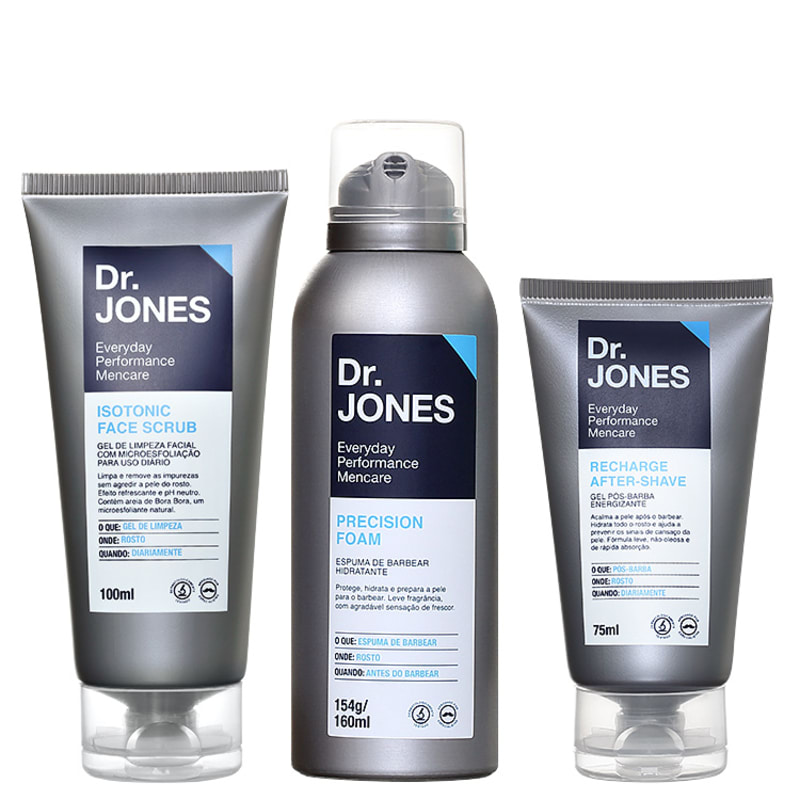 Kit Barba Dr. Jones The Shave Box (3 produtos + Nécessaire)