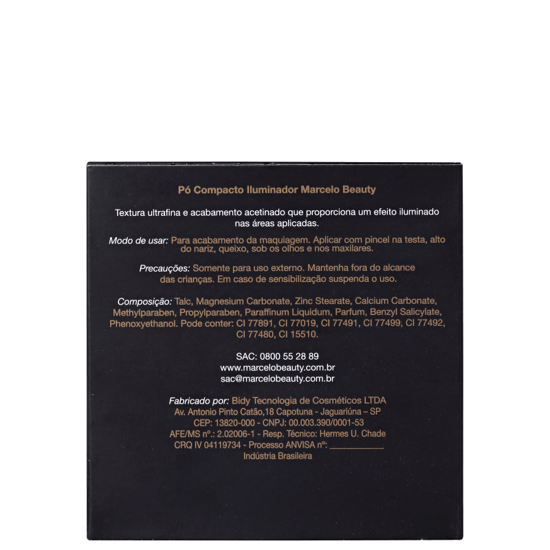Marcelo Beauty Iluminador Bronzant - Pó Compacto 10g